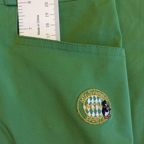 MIN JUNG Crops/Capris Gorgeous Lime w/Stretch Waist 18", Inseam 26" Preworn - Picture 4 of 10